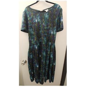 Lularoe Amelia Dress (Peacock feathers)